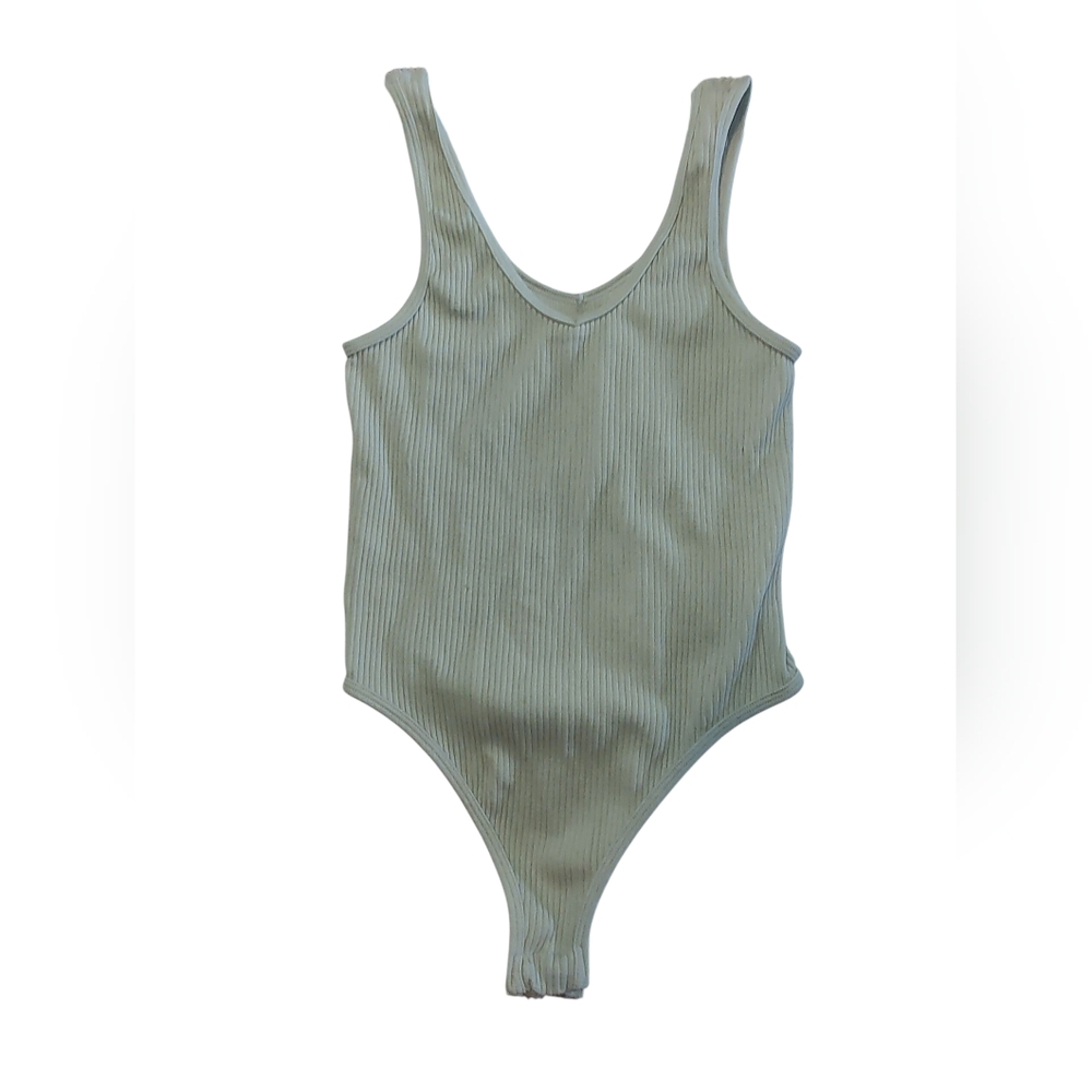 Gypsy & Jade Women's Ribbed Bodysuit in Tan Size XS/S